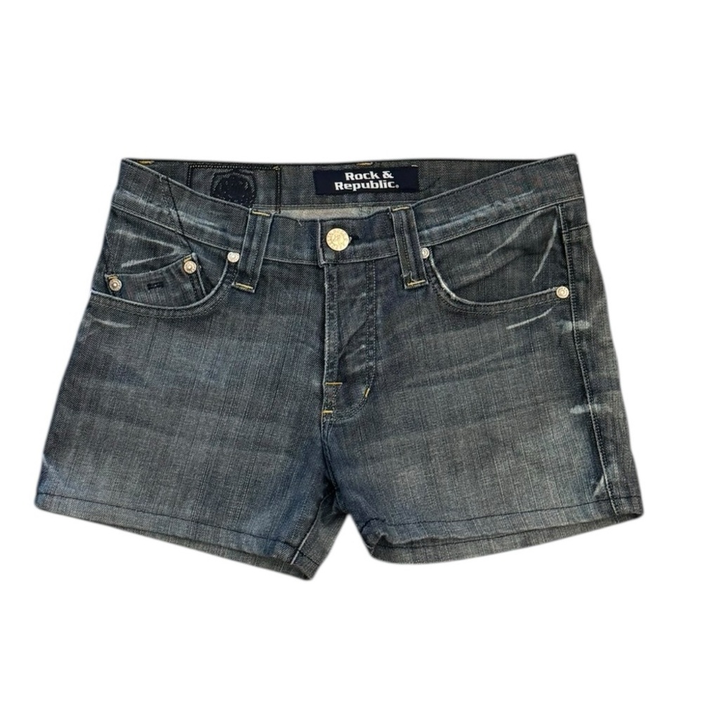 Rock & Republic Women's Medium Wash  Denim Shorts with Stella Pockets